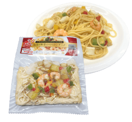 魚介と野菜のペペロンチーノ
